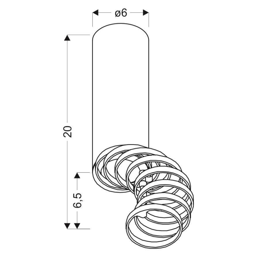 Starmetis TUBA 1xGU10/15W/230V melns/varš