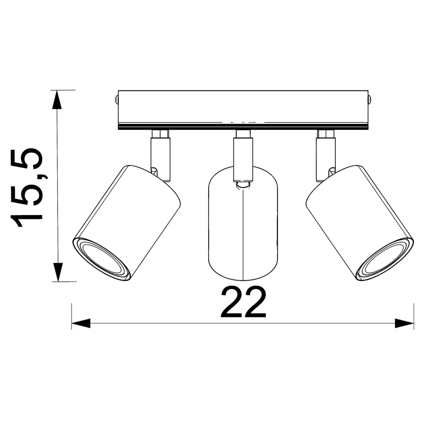 Starmetis TULON 3xGU10/8W/230V melna/ozols