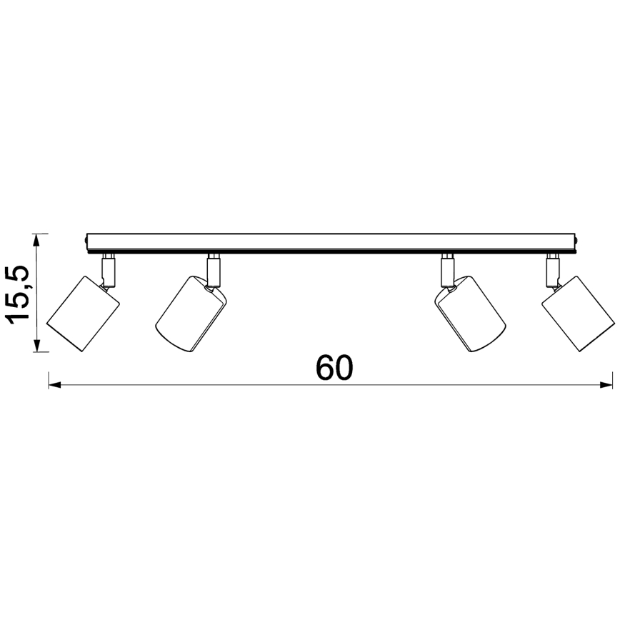 Starmetis TULON 4xGU10/8W/230V melna/ozols