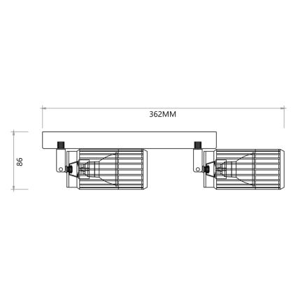 Starmetis VERTICAL 2xGU10/8W/230V balta