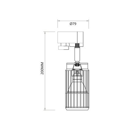 Starmetis VERTICAL sliežu sistēmai 1xGU10/8W/230V balta