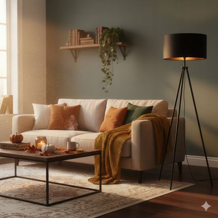 Stāvlampa 1xE27/40W/230V melna