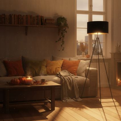 Stāvlampa 1xE27/40W/230V melna