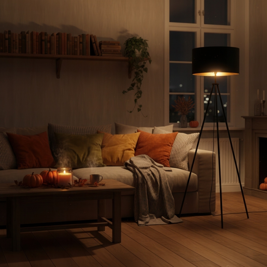 Stāvlampa 1xE27/40W/230V melna