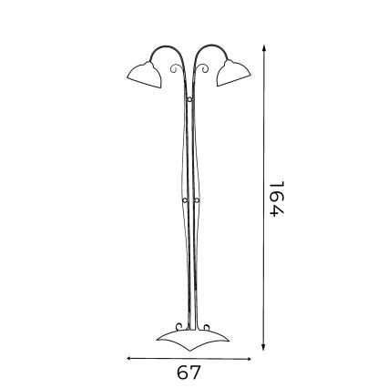 Stāvlampa ANTICA 2xE27/60W/230V