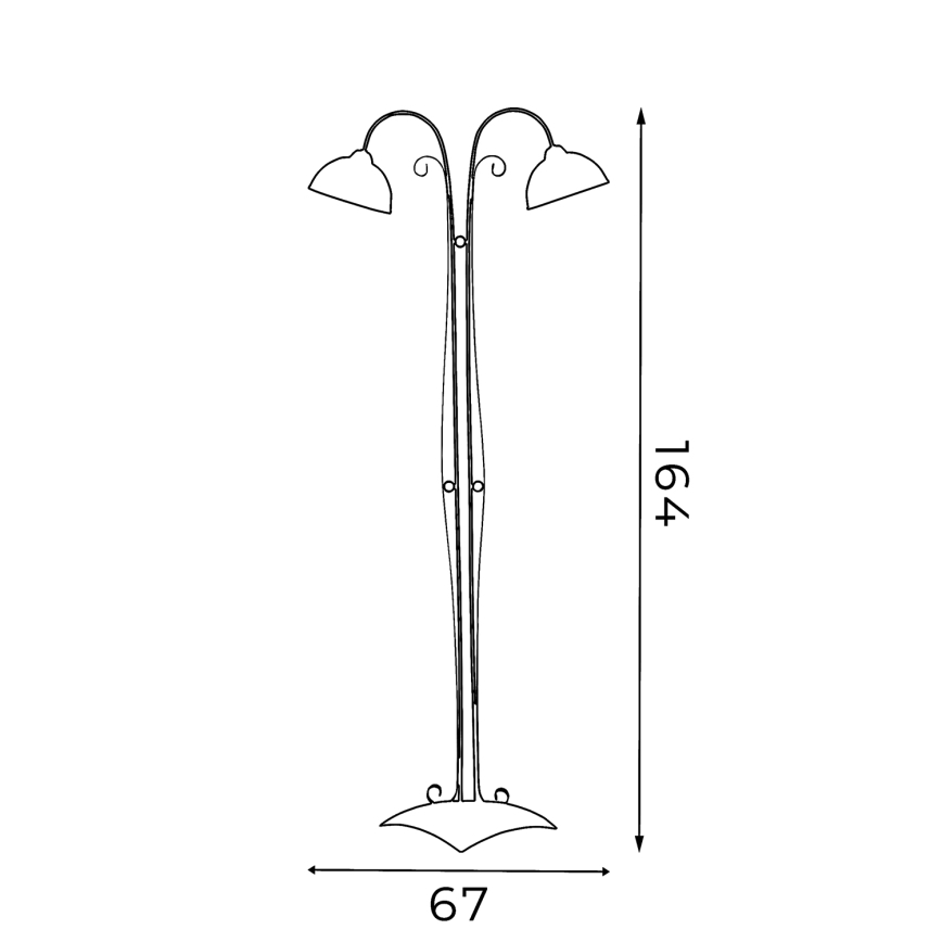 Stāvlampa ANTICA 2xE27/60W/230V
