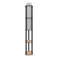 Stāvlampa ar plauktiem NOTO 1xE27/40W/230V bēša/melna