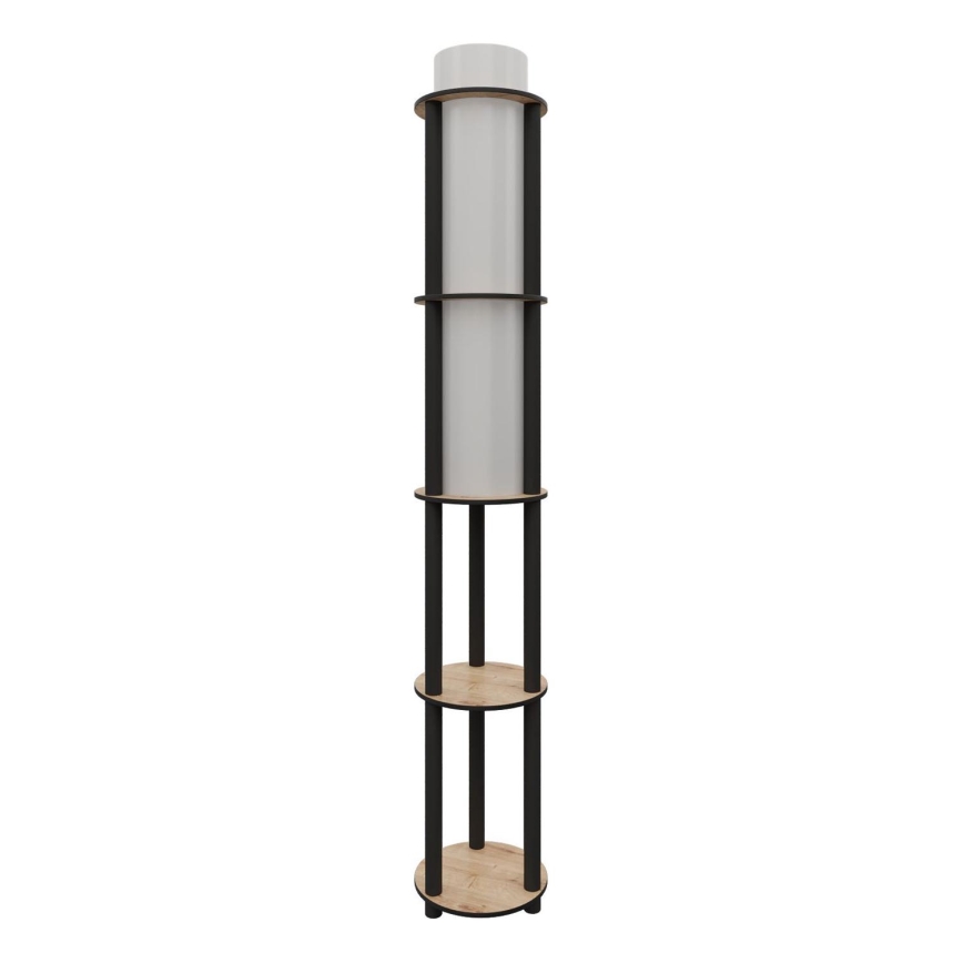 Stāvlampa ar plauktiem NOTO 1xE27/40W/230V bēša/melna