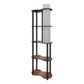 Stāvlampa ar plauktiem NOTO 1xE27/40W/230V brūna/melna
