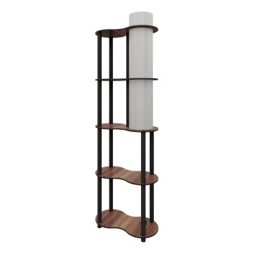 Stāvlampa ar plauktiem NOTO 1xE27/40W/230V brūna/melna