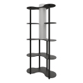 Stāvlampa ar plauktiem NOTO 1xE27/40W/230V melna