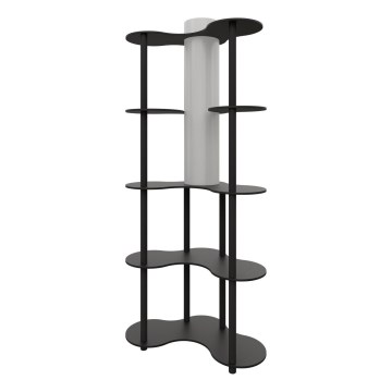 Stāvlampa ar plauktiem NOTO 1xE27/40W/230V melna