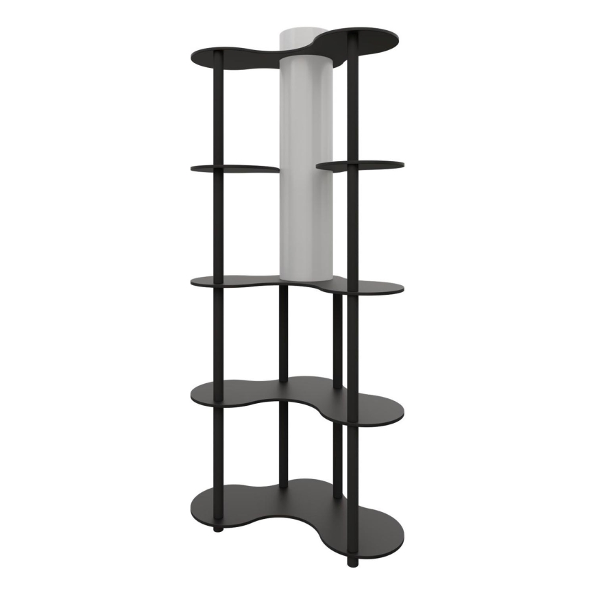 Stāvlampa ar plauktiem NOTO 1xE27/40W/230V melna