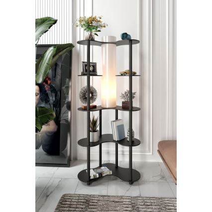Stāvlampa ar plauktiem NOTO 1xE27/40W/230V melna