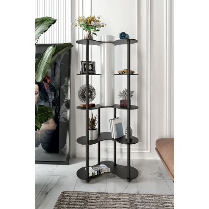 Stāvlampa ar plauktiem NOTO 1xE27/40W/230V melna