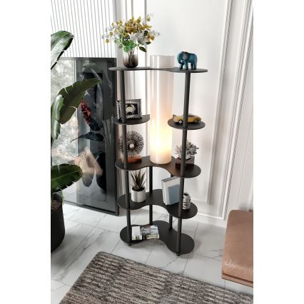 Stāvlampa ar plauktiem NOTO 1xE27/40W/230V melna