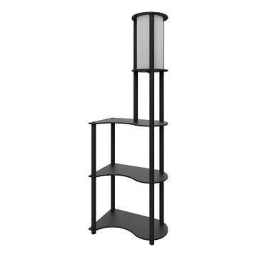 Stāvlampa ar plauktiem NOTO 1xE27/40W/230V melna