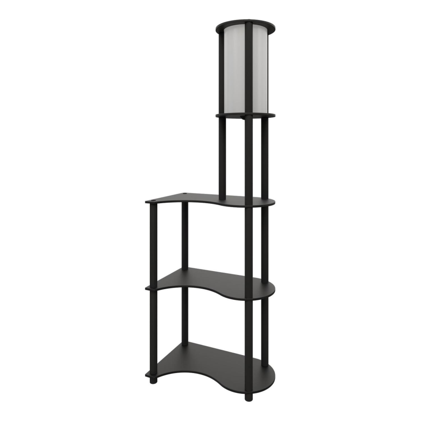 Stāvlampa ar plauktiem NOTO 1xE27/40W/230V melna