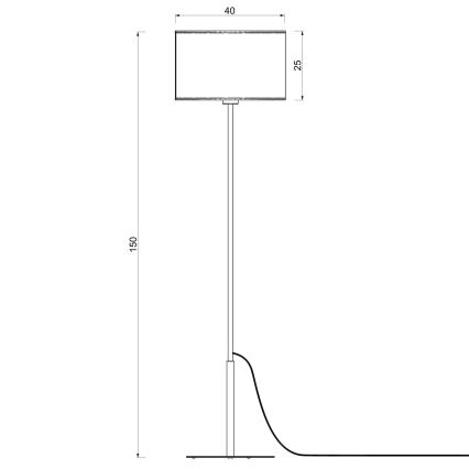 Stāvlampa ARDEN 1xE27/15W/230V bēša