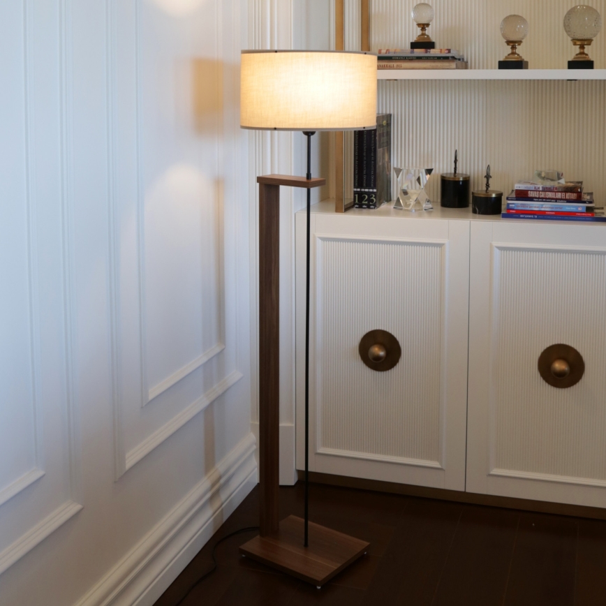 Stāvlampa AYD 1xE27/40W/230V bēša/brūna