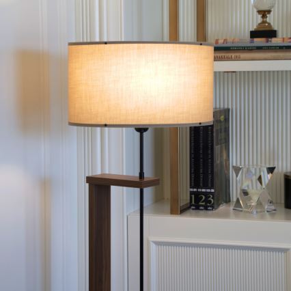 Stāvlampa AYD 1xE27/40W/230V bēša/brūna