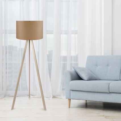 Stāvlampa AYD 1xE27/40W/230V brūna/bēša