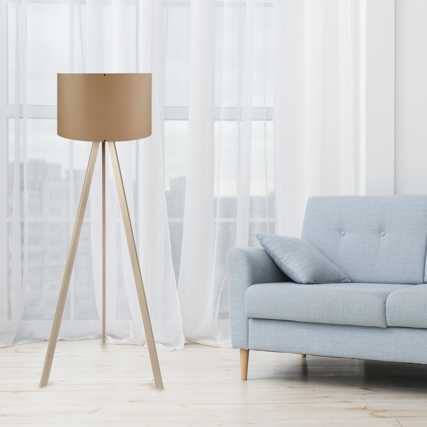 Stāvlampa AYD 1xE27/40W/230V brūna/bēša