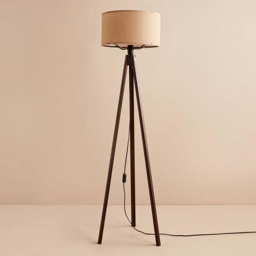 Stāvlampa AYD 1xE27/40W/230V brūna/bēša