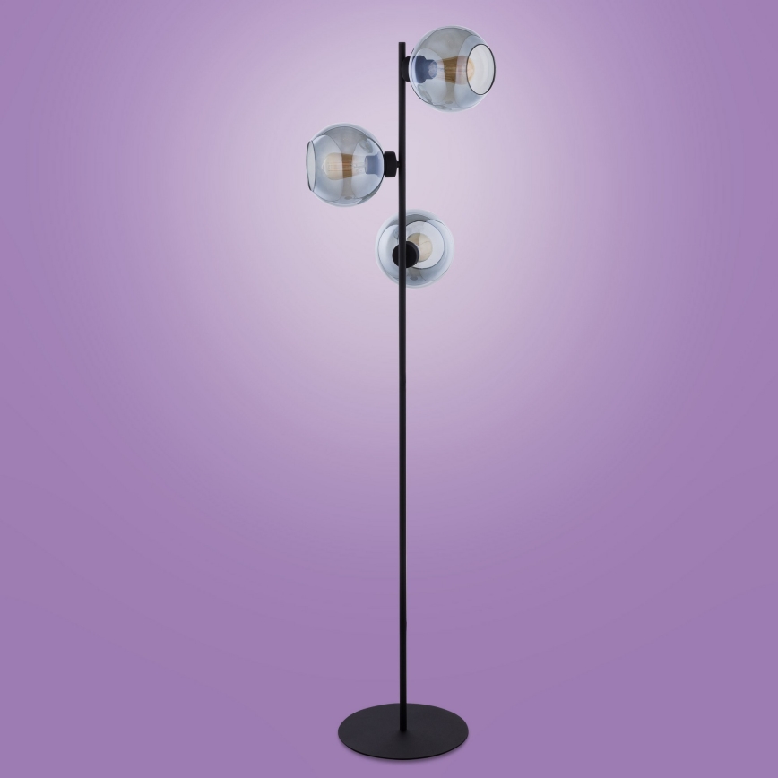 Stāvlampa CUBUS 3xE27/60W/230V melna