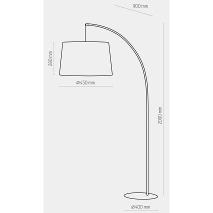 Stāvlampa HANG 1xE27/25W/230V melna