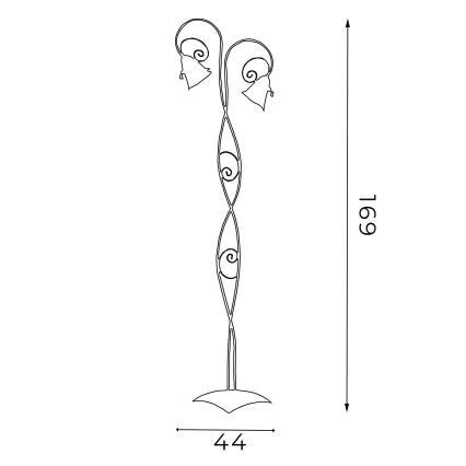 Stāvlampa KOKARDA 2xE14/60W/230V