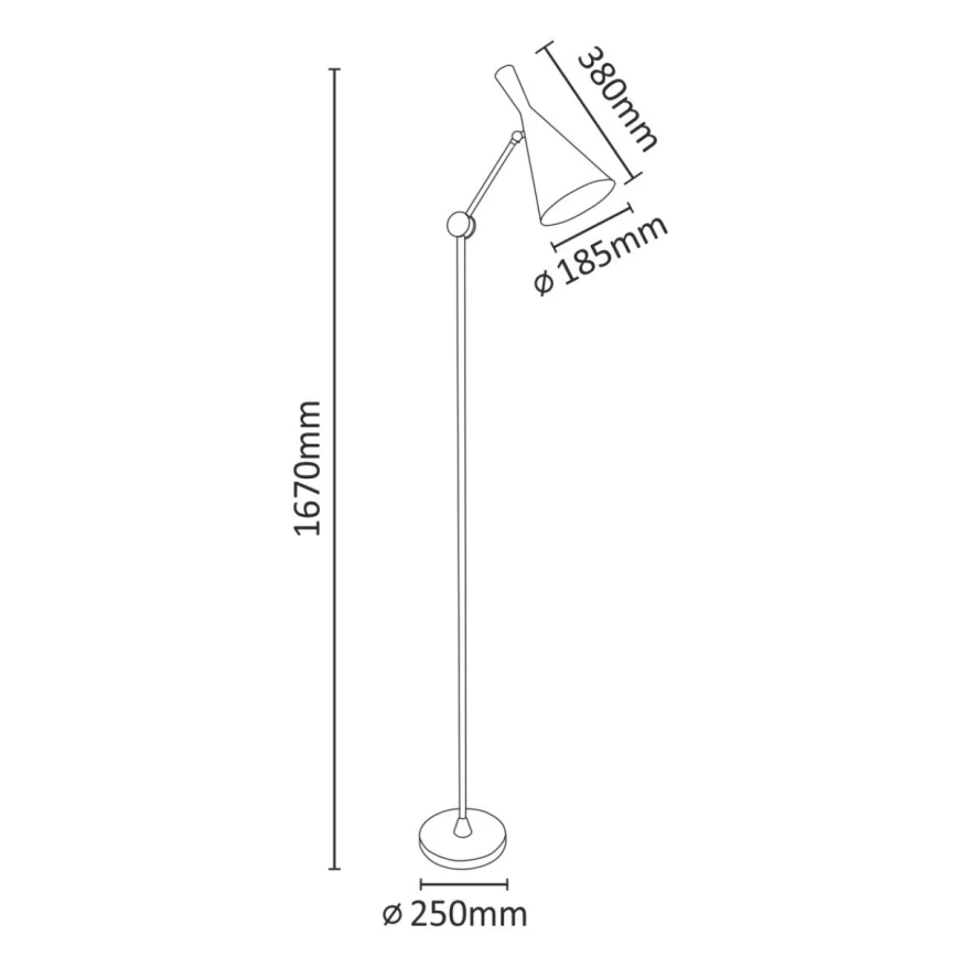 Stāvlampa MODERN 1xE27/20W/230V balts
