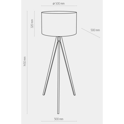 Stāvlampa TREVISO 1xE27/25W/230V pelēka/koks