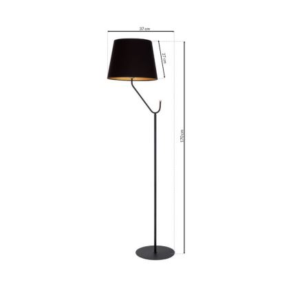 Stāvlampa VICTORIA 1xE27/60W/230V melns