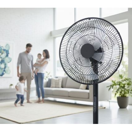 Stāvošais ventilators VIENTO-R 40W/230V melns + tālvadība