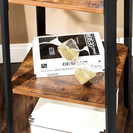 Stāvošs drēbju pakaramais LINEA, melns/brūns