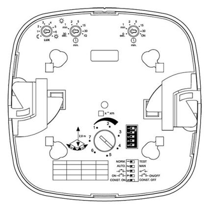 Steinel 002749 - Uztveršanas detektors IR Quattro 8m DALI-2 APC balts