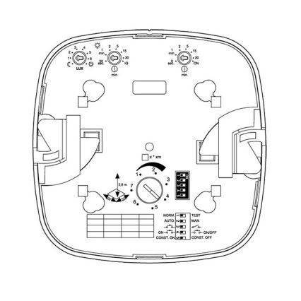 Steinel 002756 - Uztveršanas detektors IR Quattro HD 24m DALI-2 APC balts