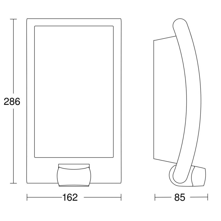 Steinel 009816 - Āra Sienas Apgaismojums ar sensoru L 22 S 1xE27/60W/230V