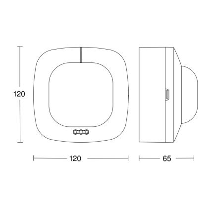 Steinel 035273 - Uztveršanas detektors IR QUATTRO HD 24M DALI PLUS balts