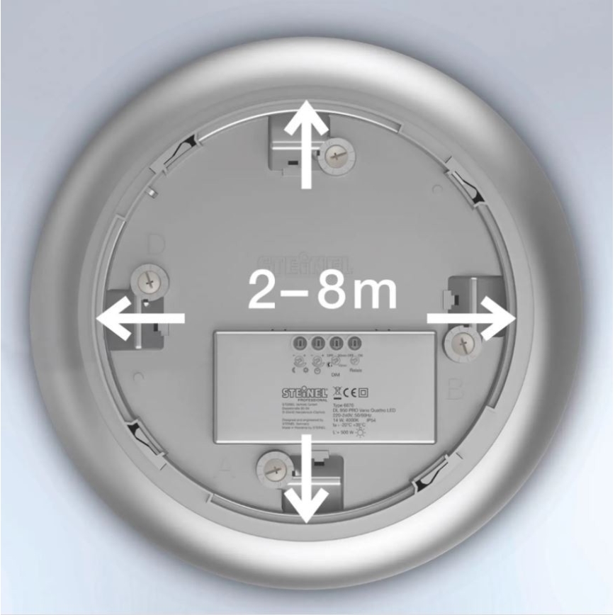 Steinel 035440 - LED Āra gaismeklis ar sensoru QUATTRO LED/10W/230V IP54