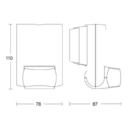 Steinel 035761 - Āra infrasarkanais sensors IS 130-2 antracīta IP54