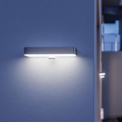 Steinel 052652 - LED Saules enerģijas gaismeklis ar sensoru XSolar SOL-O LED/1,5W 2x2000mAh IP44 sudraba