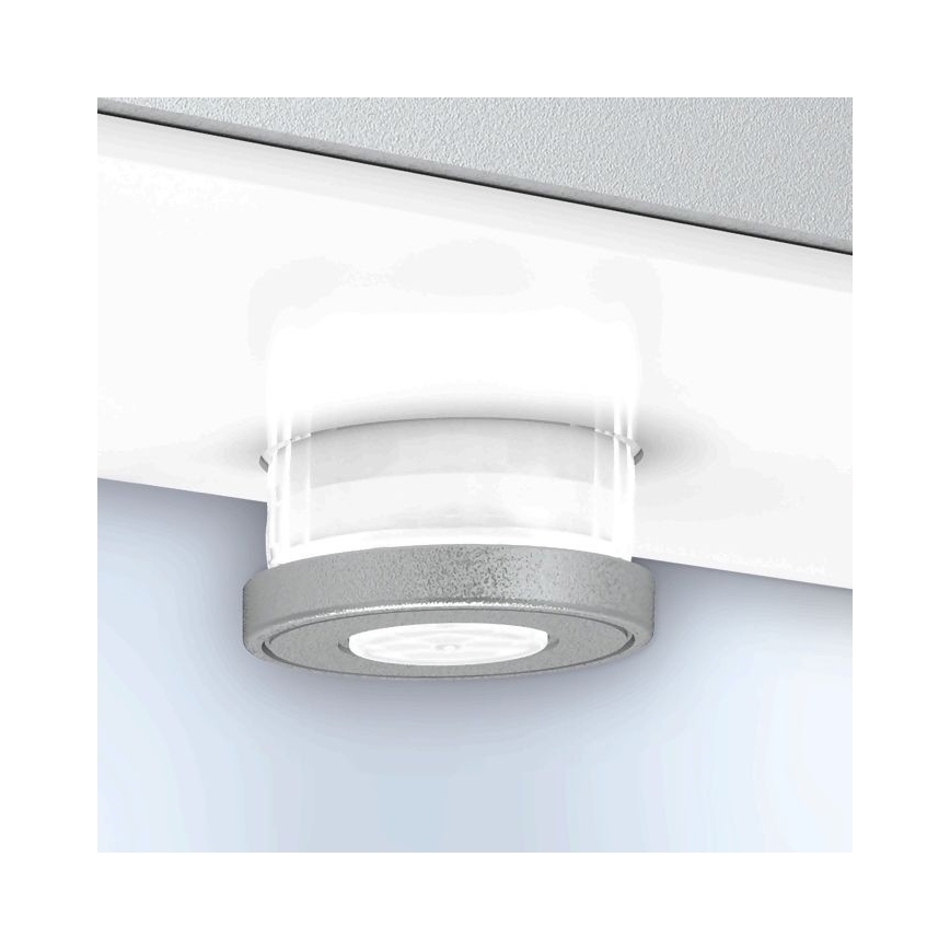 Steinel 052652 - LED Saules enerģijas gaismeklis ar sensoru XSolar SOL-O LED/1,5W 2x2000mAh IP44 sudraba