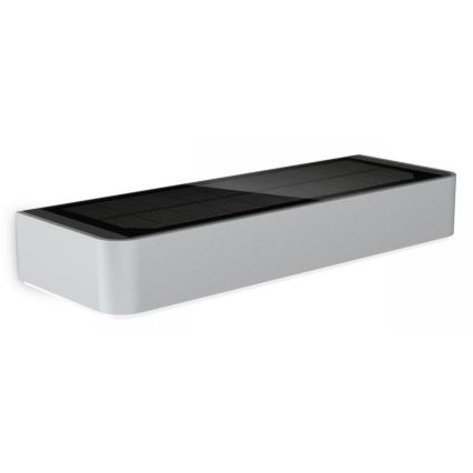 Steinel 052652 - LED saules gaismeklis ar sensoru XSolar SOL-O LED/1,5W 2x2000mAh IP44 sudraba krāsā