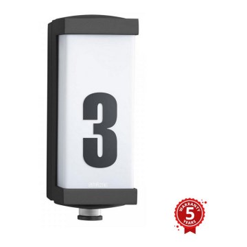 STEINEL 053116 - LED Āra sienas gaismeklis ar sensoru L666 LED/9W/230V IP44
