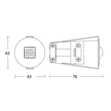 Steinel 053871 - Klātbūtnes detektors IR Quattro Micro 6m DALI-2 IP65 balts