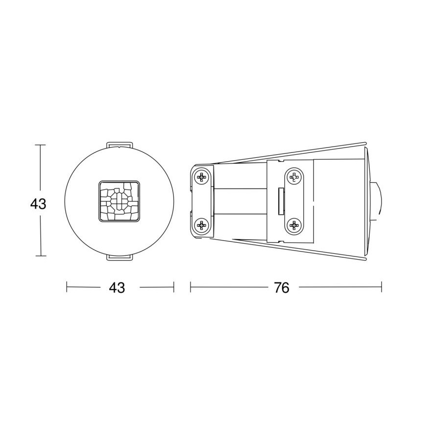 Steinel 053871 - Klātbūtnes detektors IR Quattro Micro 6m DALI-2 IP65 balts