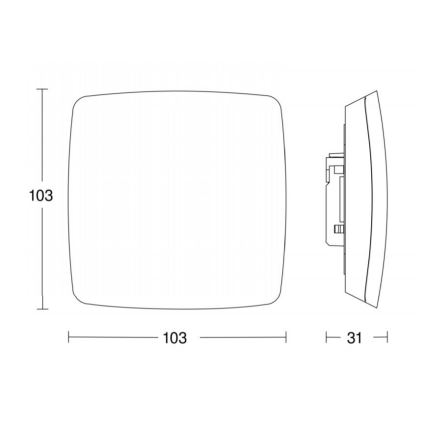 STEINEL 056339 - Kustības sensors TRUE PRESENCE KNX