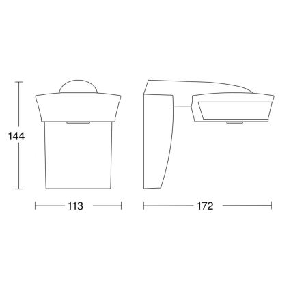 Steinel 056636 - Kustību sensors SensIQ IP54 antracīta + tālvadības pults